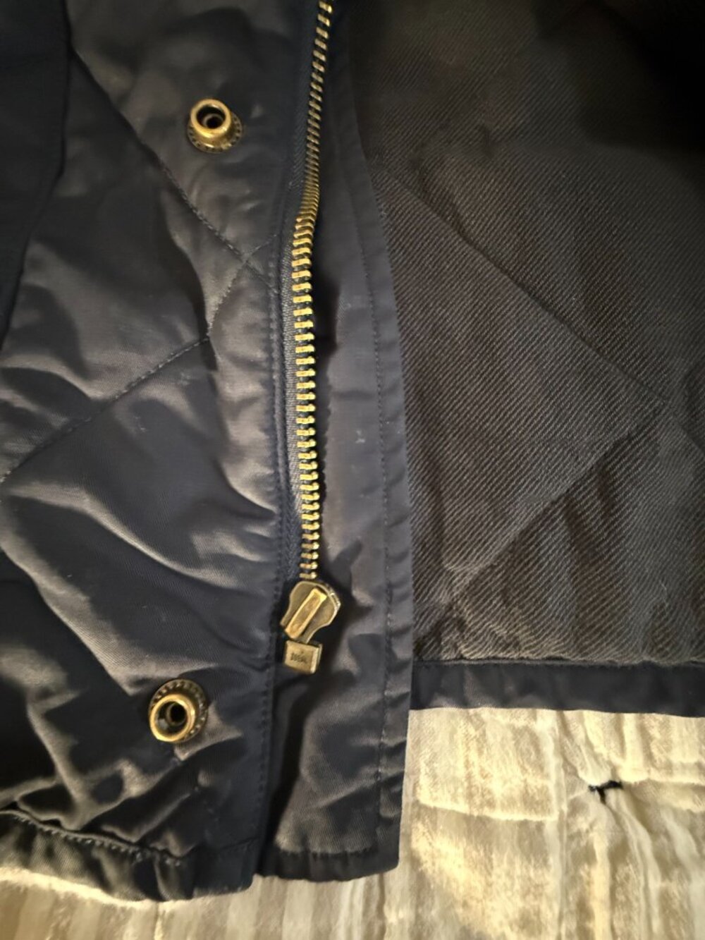 J. Crew Navy Quilted Jacket - Picture 3 of 4